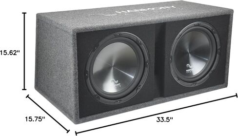 Harmony Audio HA-RD12 Car Rhythm Loaded Dual 12" Vented 1200W Sub Box Enclosure in Saudi Arabia