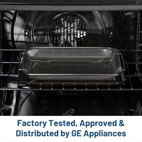 أجهزة GE Air Air Fryer Sgency و Racher For For ، 15 × 12 بوصة ، و 360 درجة من الحرارة للنتائج المقرمشة ، وفرن آمن إلى 500 درجة فهرنهايت ، وآمنة غسالة الصحون ، ودرج فتات ، ومعظم الأفران ، PM48x120 in Saudi Arabia