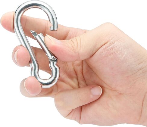 Sprookber 316 CARABINER CARABINER من الفولاذ المقاوم للصدأ ، خطاف نابض للبلاغ البحري للجرعة البحرية للهواء في الهواء الطلق ، قارب ، أرجوحة ، مجموعة من 5 in Kuwait