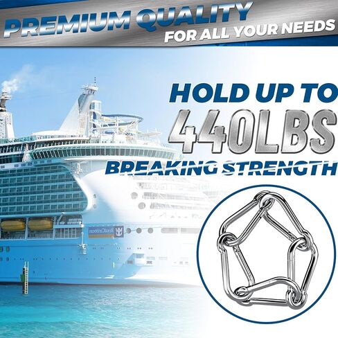 Sprookber 316 CARABINER CARABINER من الفولاذ المقاوم للصدأ ، خطاف نابض للبلاغ البحري للجرعة البحرية للهواء في الهواء الطلق ، قارب ، أرجوحة ، مجموعة من 5 in Kuwait