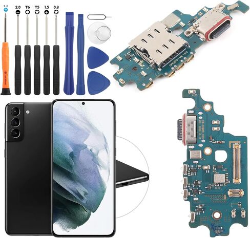 Dock Connector for Samsung Galaxy S21+ Plus 5G Charging Port Flex Cable Replacement for Samsung Galaxy S21 Plus 5G G996U USB Charger Dock Board Connector with Tools(Black) in Saudi Arabia