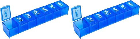 اي زد واي دوز حزمة الحيوانات الأليفة، (7 أيام) صندوق منظم للأدوية والفيتامينات للكلاب والكسارة والقاطع in Kuwait