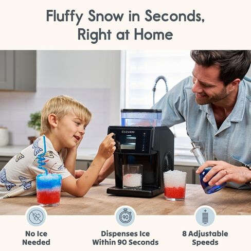 Snowlux Shaved Snowflake Ice Machine | Self-Cleaning, 8-Speed Custom Texture Control, Professional Cooling System, Sugar-Free Friendly | Smoothies, Snow Cones, Cocktails & Frozen Desserts in Saudi Arabia
