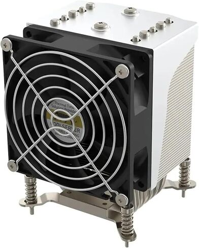 LGA2011-R22 Cooler 200w لـ LGA 2011 نوع مربع من جانب الصبخ مروحة التبريد 4U الرادياتير بالوعة الحارة 5 أنبوب الحرارة 80mm*80mm in Saudi Arabia