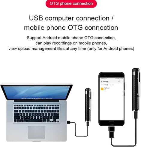 64GB Voice Recorder with Noise Cancellation - Clear Audio for Meetings, Lectures, Interviews | Portable Digital Recorder for Students & Professionals in Saudi Arabia