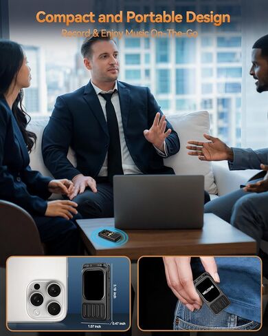 128GB Digital Voice Recorder with Bluetooth & 2" Touchscreen, 3072Kbps HD XIXITPY Voice Activated Recording with Password, Playback, A-B Repeat, MP3 for Lectures, Meetings, Interviews in Saudi Arabia