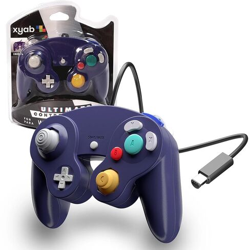 XYAB GameCube Controller – Indigo | Compatible with Nintendo Wii & GameCube | Wired Joystick | Classic Retro Gamepad in Kuwait