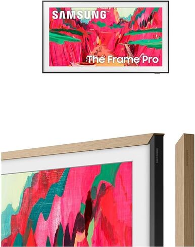 SAMSUNG 85-Inch The Frame Pro 4K Neo QLED Smart TV (2025) with Modern Teak Customizable Bezel Bundle in Saudi Arabia