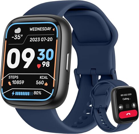 Smart Watch, Alexa Built-in, Answer/Make Calls 44mm Smartwatch Women Men, 1.83" Sports Watch IP68 Waterproof, Heart Rate SpO2 Sleep Stress Monitor, Step Counter Watch for Android & iOS Phone in Saudi Arabia