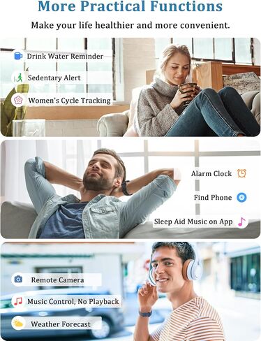 Smart Watch, Alexa Built-in, Answer/Make Calls 44mm Smartwatch Women Men, 1.83" Sports Watch IP68 Waterproof, Heart Rate SpO2 Sleep Stress Monitor, Step Counter Watch for Android & iOS Phone in Saudi Arabia