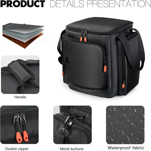 Carrying Case Portable Bag Travelling Case Compatible with JBL Partybox Encore Essential 2/ Essential Party Speaker, Extra Pockets for Microphone,Charger,Cable,Accessories in Saudi Arabia