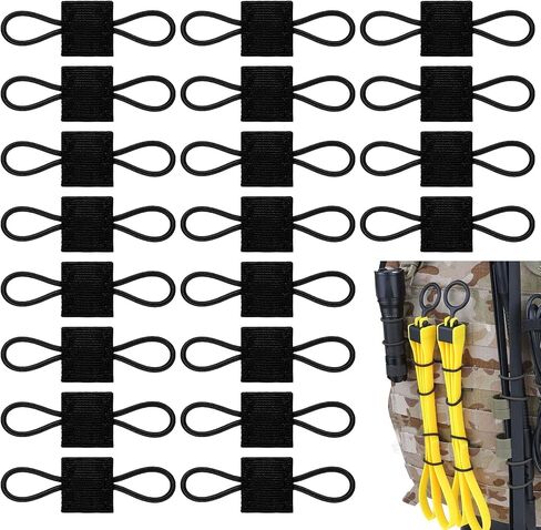 20 PCS MOLLE FACKEMNMENT KIT ، وأشرطة متعددة الأغراض لحامل اللوحة ، وحقيبة الظهر ، وملحقات السترة in Saudi Arabia
