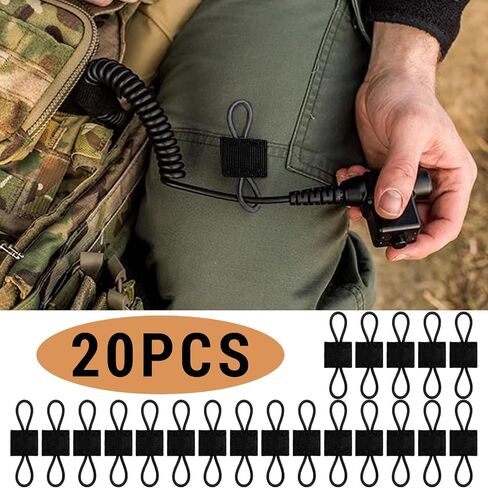 20 PCS MOLLE FACKEMNMENT KIT ، وأشرطة متعددة الأغراض لحامل اللوحة ، وحقيبة الظهر ، وملحقات السترة in Saudi Arabia