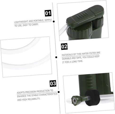 POPETPOP 1pc Outdoor Water Filter Purifier Portable Survival Water Filtration Device for Camping Hiking Emergency Preparedness Lightweight Compact Design for Easy Storage in Saudi Arabia