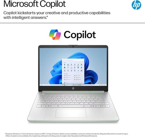 HP 14" Laptop 2025 Business Student Slim Computer, Lifetime MS Office, Copilot AI, Quad-Core Intel CPU, 16GB RAM, 628GB Storage (128GB UFS+500GB Ext), MarxsolAccessory, Wi-Fi 6, Win 11 Pro, Silver in Saudi Arabia