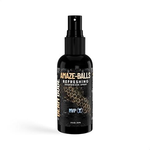 Derm Dude Amaze Ball Deodorant Spray for Men | Anti-Chafing Groin & Sack Spray with DeoPlex & Aloe Vera | Odor & Sweat Control for Private Parts | Talc-Free, 2oz (1 Pack) in Kuwait