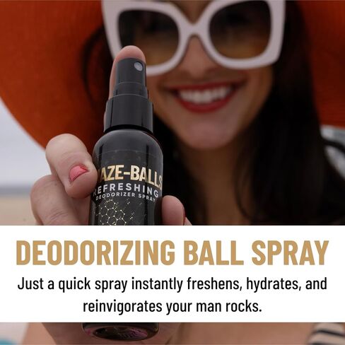 Derm Dude Amaze Ball Deodorant Spray for Men | Anti-Chafing Groin & Sack Spray with DeoPlex & Aloe Vera | Odor & Sweat Control for Private Parts | Talc-Free, 2oz (1 Pack) in Kuwait