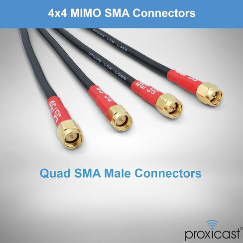 PROCCOCKAST 4X4 MIMO 5G ANTENNA-FANDAL المقاومة منخفضة الانحراف من خلال التثبيت من خلال الفتحة-2 قدم-أبيض-متوافق مع Cisco ، Cradlepoint ، Digi ، Mofi وغيرها (ANT-121-T44-W-06) in Saudi Arabia