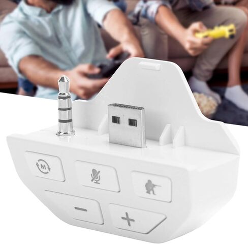 محول صوت محول سماعات الرأس ، محول سماعة الرأس لأجهزة Xbox One Gamepad ، محول محول سماعة الرأس الصوتية ، مع التحكم في اللعبة ومزامنة صوت الاستريو (أبيض) in Saudi Arabia