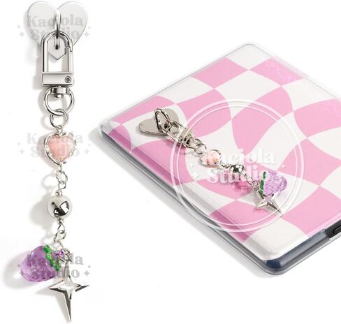 Kaciola Charms for E-reader, Cute Phone Charm Chains Bracelets Accessories for Readers Booklovers Women Men, Charms Compatible for E-Reader/Phone/Paper White (C01-C05) in Kuwait