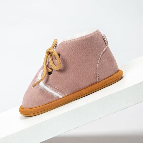 KIDSUN Newborn Infant Baby Boys Girls Fleece Booties Stay On Socks Soft Shoes Non Skid Winter Warm Christmas Slippers in Saudi Arabia