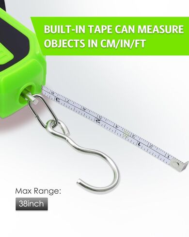 Fish Scale with Lip Gripper – 110lb/50kg Digital Fishing Weight Scale with Hook & Clamp, LCD Display & Hanging Design – Ideal Boat Gift for Anglers & Men in Kuwait