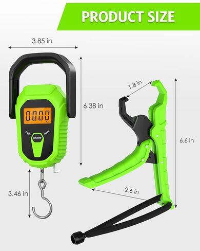 Fish Scale with Lip Gripper – 110lb/50kg Digital Fishing Weight Scale with Hook & Clamp, LCD Display & Hanging Design – Ideal Boat Gift for Anglers & Men in Kuwait