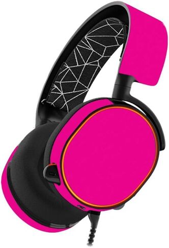 Mayyskins Skin متوافق مع STEELSERIES ARCTIS 5 GEMING HEADSET - SOLID HOT PINK | غلاف فينيل وقائي ، متين ، وفريد ​​من نوعه | من السهل تطبيق الأنماط وإزالتها وتغييرها | صنع في الولايات المتحدة in Saudi Arabia