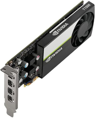 PNY NVIDIA T1000 8 GB بطاقة رسومية احترافية 8GB GDDR6 PCI Express 3.0 X16 ، فتحة واحدة ، 4x mini-displayport ، دعم 8K ، مروحة نشطة فائقة (VCNT1000-8GB-PB) in Saudi Arabia