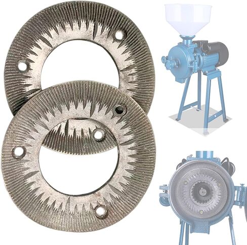 2Pcs Grinding Plates for 3000W 110V Electric Grain Mill, Heavy Duty Commercial Grain Grinder Machine, Grinding Sheets Dry Grain Grinding Machine Plates in Kuwait