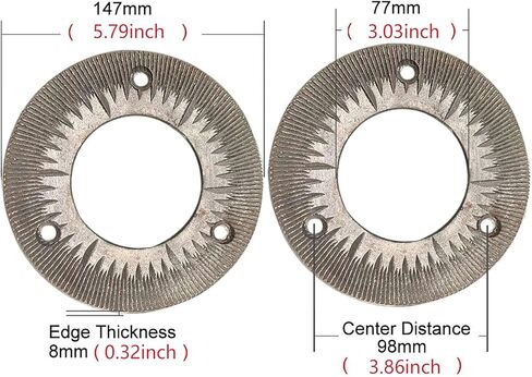 2Pcs Grinding Plates for 3000W 110V Electric Grain Mill, Heavy Duty Commercial Grain Grinder Machine, Grinding Sheets Dry Grain Grinding Machine Plates in Kuwait