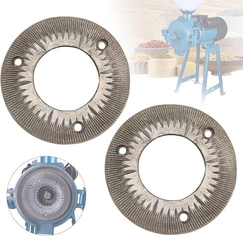 2Pcs Grinding Plates for 3000W 110V Electric Grain Mill, Heavy Duty Commercial Grain Grinder Machine, Grinding Sheets Dry Grain Grinding Machine Plates in Kuwait