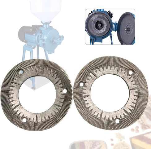 2Pcs Grinding Plates for 3000W 110V Electric Grain Mill, Heavy Duty Commercial Grain Grinder Machine, Grinding Sheets Dry Grain Grinding Machine Plates in Kuwait