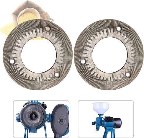 2Pcs Grinding Plates for 3000W 110V Electric Grain Mill, Heavy Duty Commercial Grain Grinder Machine, Grinding Sheets Dry Grain Grinding Machine Plates in Kuwait