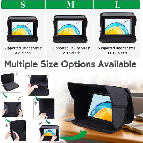 iPad Sun Shade Tablet Case for 8-8.5 Inch ، iPad Sun Glare Shield Shield Shield Cover Cover Cover Sunshade Travel Lage ، 8-8.5 '' in Kuwait