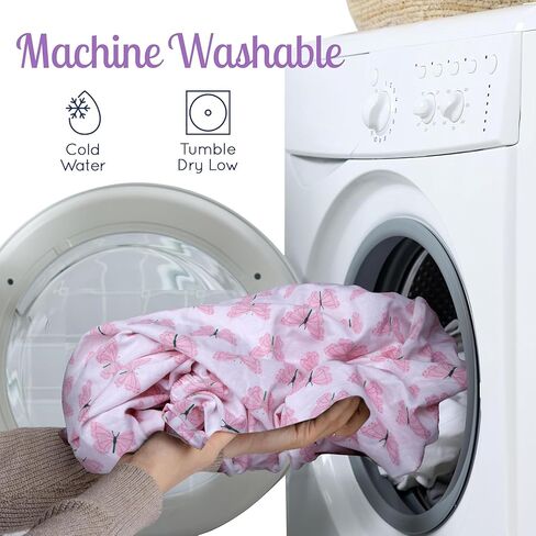 GROW WILD Unicorn Crib Sheets 3 Pack - Soft & Stretchy Jersey Cotton Fitted Baby Crib Sheets for Girls, White Pink Purple Toddler Bed Sheets - Cute Crib Sheets for Baby Girl - Crib Sheets Girl in Kuwait