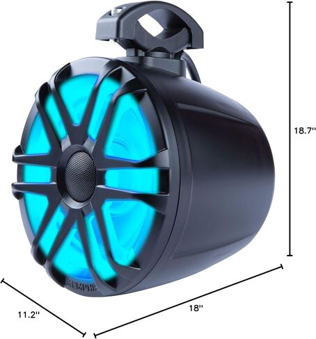 Memphis Audio SMC3 Marine Media Center مع MX800.4 AMP و MXA60L 6.5 "مكبرات صوت أمامية و MXA62PS 6.5". in Saudi Arabia