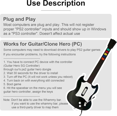 2 Packs PS2 to USB Adapter Converter Cable, Compatible with Sony PlayStation 2 PS2 Guitar Controller to PC / PS3 Controller Adapter in Saudi Arabia