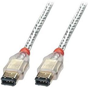 Lindy Firewire Cable - Premium 6 Pin Male to 6 Pin Male ، شفاف ، 0.3 متر (30859) in Kuwait