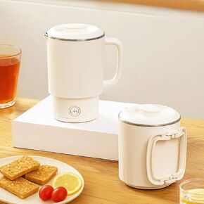 Travel Foldable Electric Kettle,Portable Collapsible Tea Coffee Kettle with 2 Temperature Settings, Stainless Steel Hot Water Boiler in Saudi Arabia