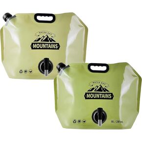 Collapsible 8L Water Storage Bag, BPA-Free Portable Folding Water Jug with Adjustable Faucet, Leakproof Emergency Water Bag for Camping, Hiking, Riding, Outdoor Sport 1green in Saudi Arabia