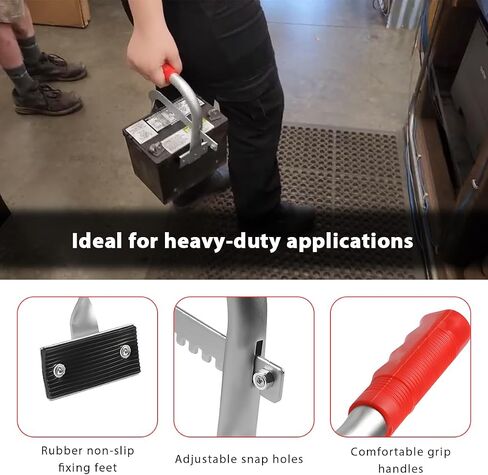 Battery Carrier, Adjustable to 7" Car Battery Rack Carrying Tool with Non-Slip Rubber Pads, Heavy Duty Gripper for Lifting and Carrying Top Post or Side Post Batteries in Saudi Arabia