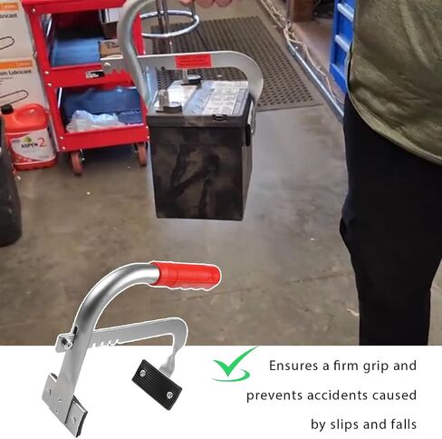 Battery Carrier, Adjustable to 7" Car Battery Rack Carrying Tool with Non-Slip Rubber Pads, Heavy Duty Gripper for Lifting and Carrying Top Post or Side Post Batteries in Saudi Arabia