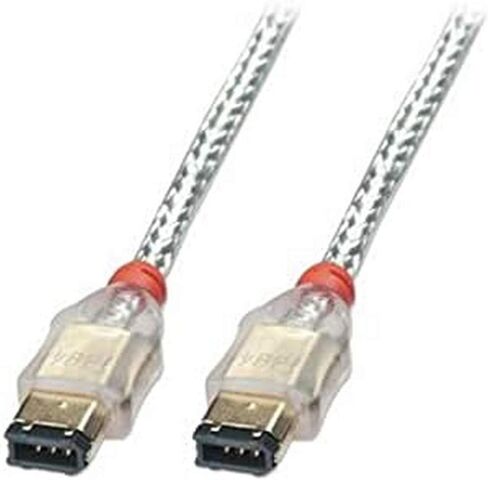 Lindy FireWire Cable - Premium 6 Pin Male to 6 Pin Male, Transparent, 0.3m (30859) in Saudi Arabia