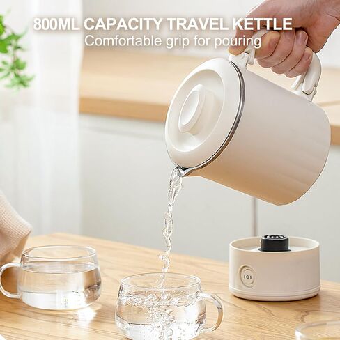 Travel Foldable Electric Kettle,Portable Collapsible Tea Coffee Kettle with 2 Temperature Settings, Stainless Steel Hot Water Boiler in Saudi Arabia