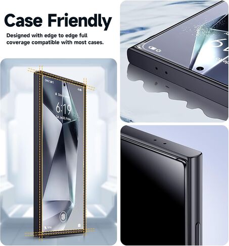 Magic John 2 Pack for Samsung Galaxy S24 Ultra Herded Glass Screen Protector ، وتركيب التثبيت التلقائي ، وخالية من الفقاعات ، واضحة ، واضحة ، وتثبيت سهلة in Saudi Arabia