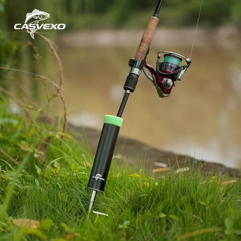 4 Pack Fishing Rod Holder, Aluminum Fishing Pole Holder for Ground, Rod Holders for Bank Fishing, Double Spike Support, 4 Free Alarm Bells in Saudi Arabia