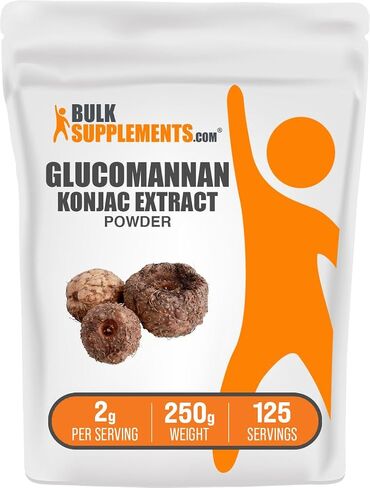 BULKSUPPLEMENTS.COM مسحوق الجلوكومانان - مسحوق مستخلص جذر الكونجاك، مسحوق مكملات الألياف، مسحوق الكونجاك - مكملات الألياف القابلة للذوبان، خالي من الغلوتين، 2 جرام لكل وجبة، 100 جرام (3.5 أونصة) in Kuwait