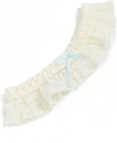 Hanky Panky Womens Rosalyn Garter Ivory-Baby Blue One Size in Saudi Arabia