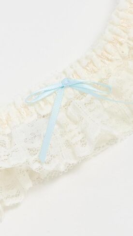 Hanky Panky Womens Rosalyn Garter Ivory-Baby Blue One Size in Saudi Arabia
